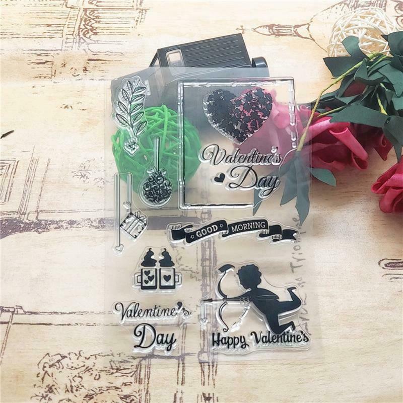 Happy Valentine's Day Silicone Clear Seal Stamp DIY Scrapbooking Embossing Photo