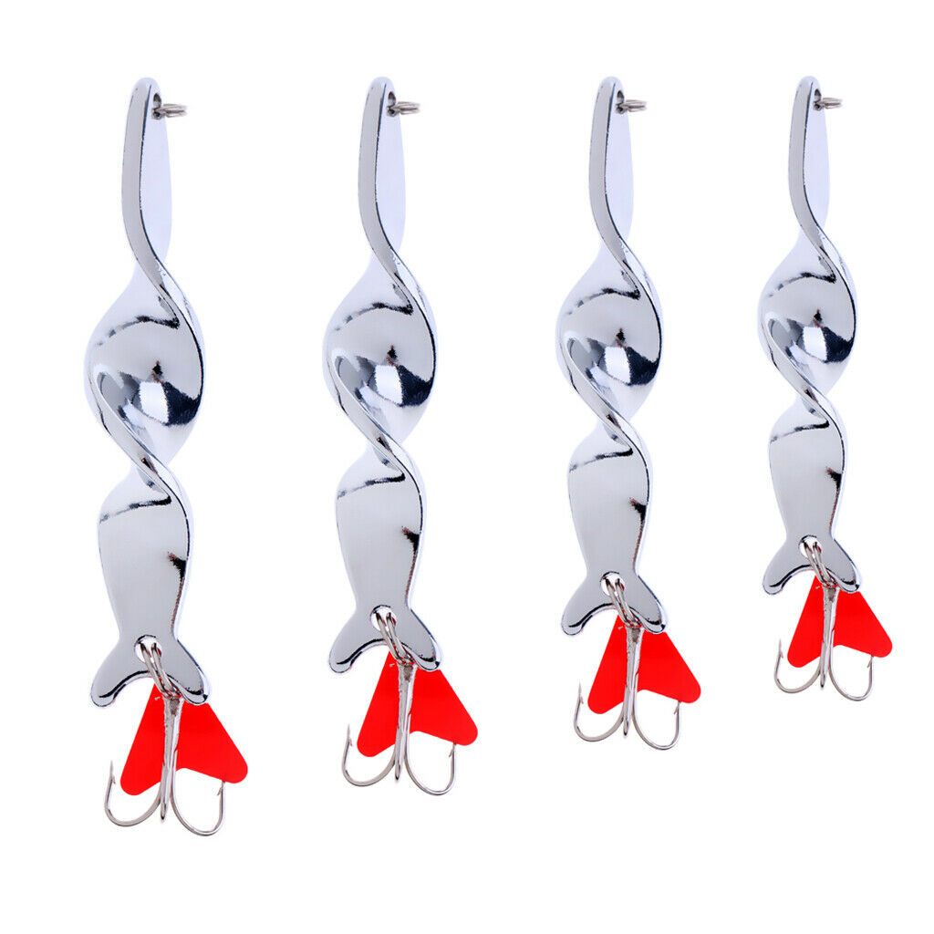 2pcs Fishing Twist Sequins Lures Metal Spoon Hard Baits Bass Crankbaits Spinners
