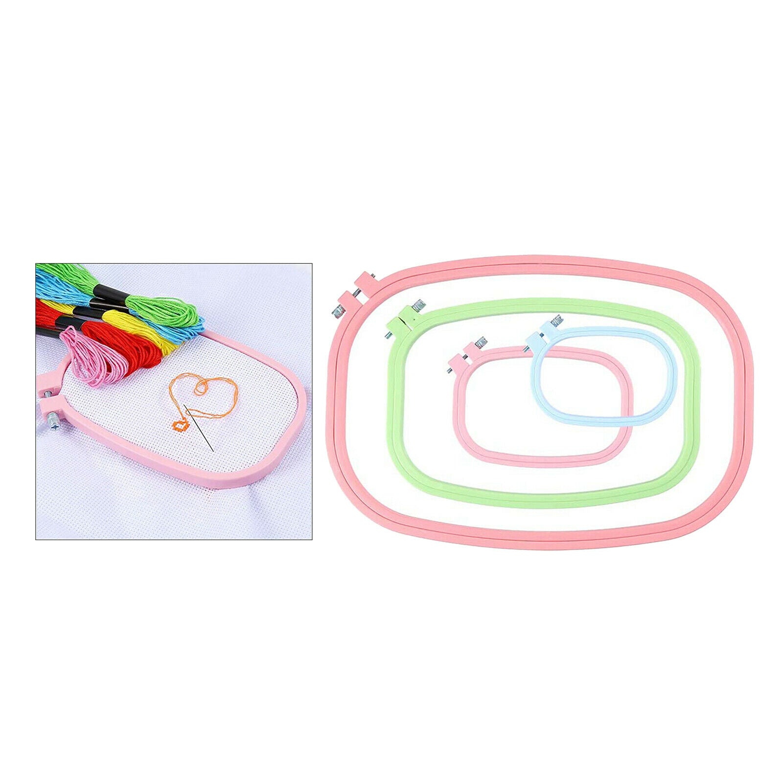 4/5Pcs Embroidery Hoop Ring Cross-Stitch Sewing Frame Loop DIY Craft 4Pcs