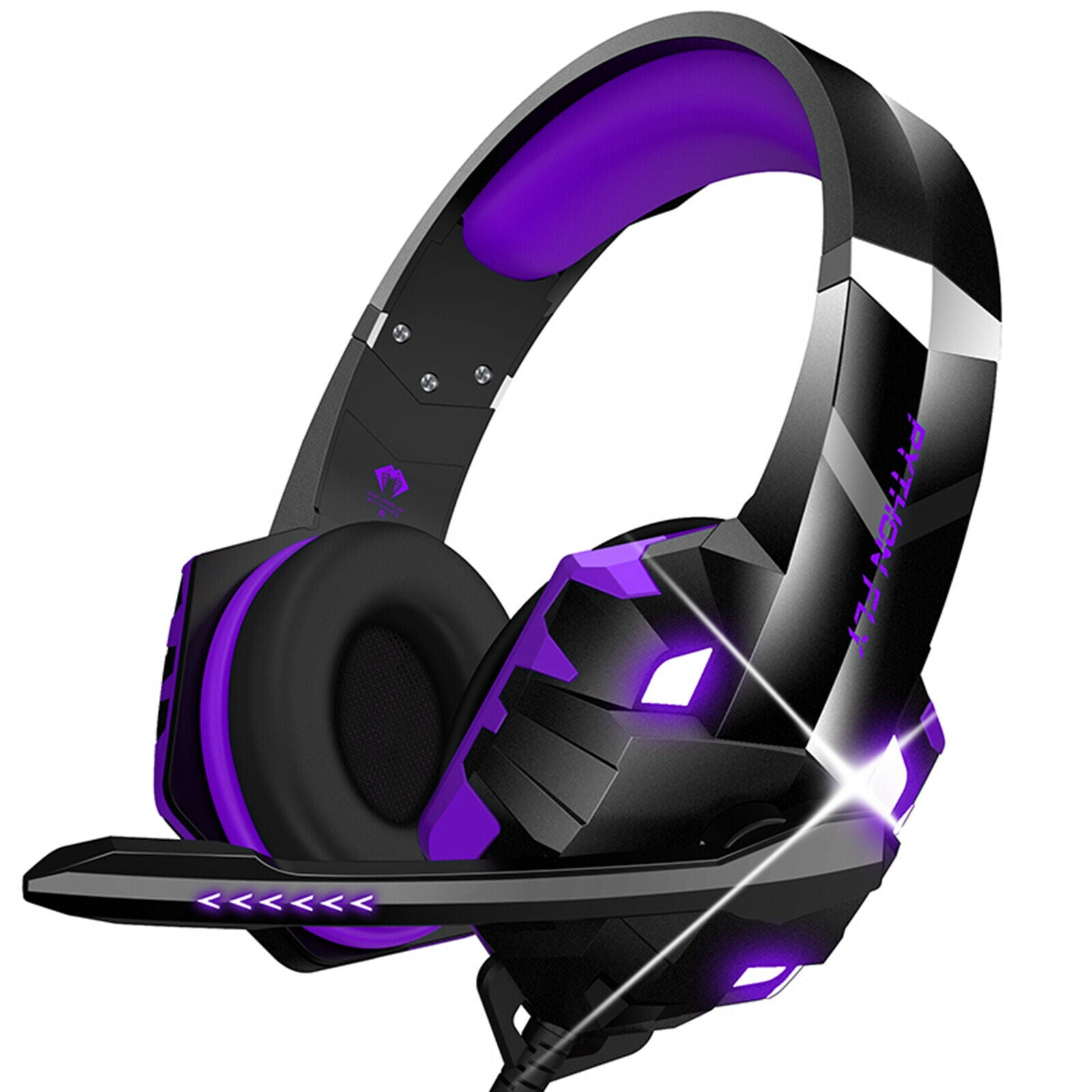Gaming Headset Over Ear Earphone w/ 120 degree Noise Isolation Mic for PS4