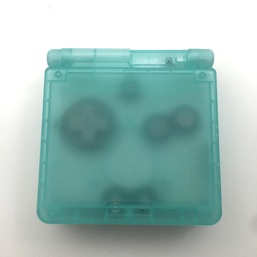 Luminous Clear Green Housing Shell Cover Red Lens For Game Boy Advance SP GBA SP