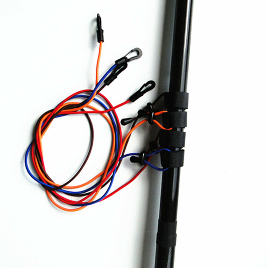 2Pcs 43 '' / 110cm 4mm Strong Durable Elastic Cord Fishing Pole / Kayak Canoe
