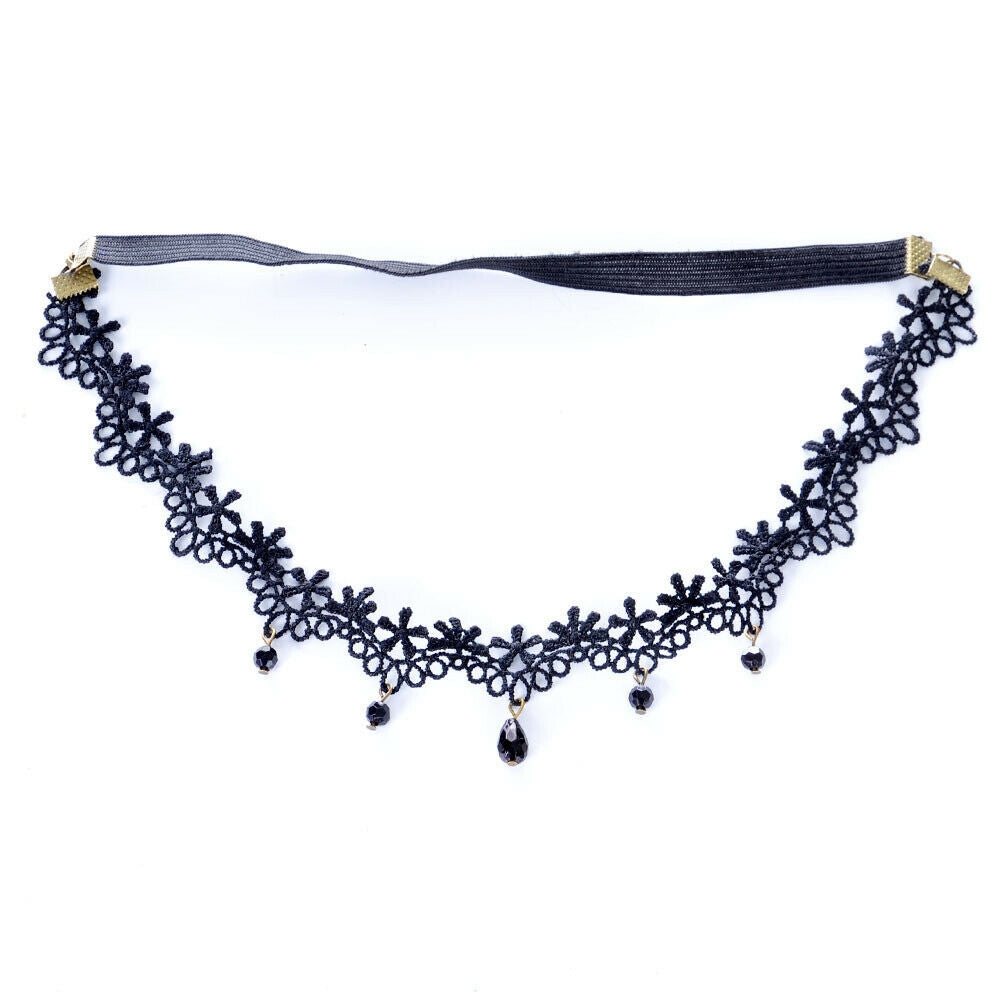 Headband Retro Lace Black Hair Jewelry Head Wear  Bridal Band Boho Accessory