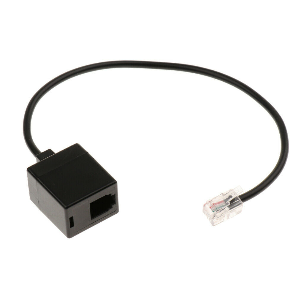 RJ9 4P4C Male Plug to RJ9 Modular Female Connector Handset Adapter Splitter