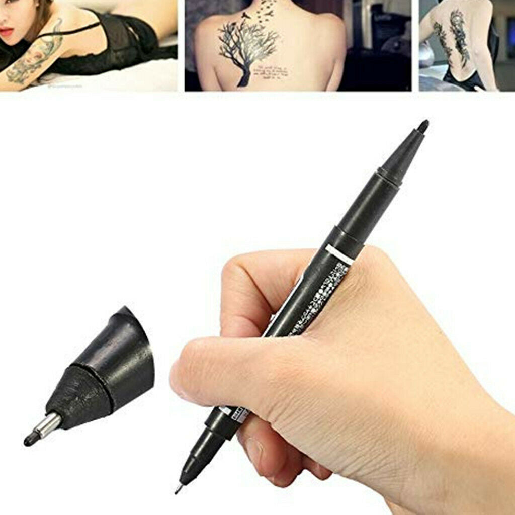 Set of 10 Pieces Universal Twin Tip Waterproof Black Fine Line Pen Writing
