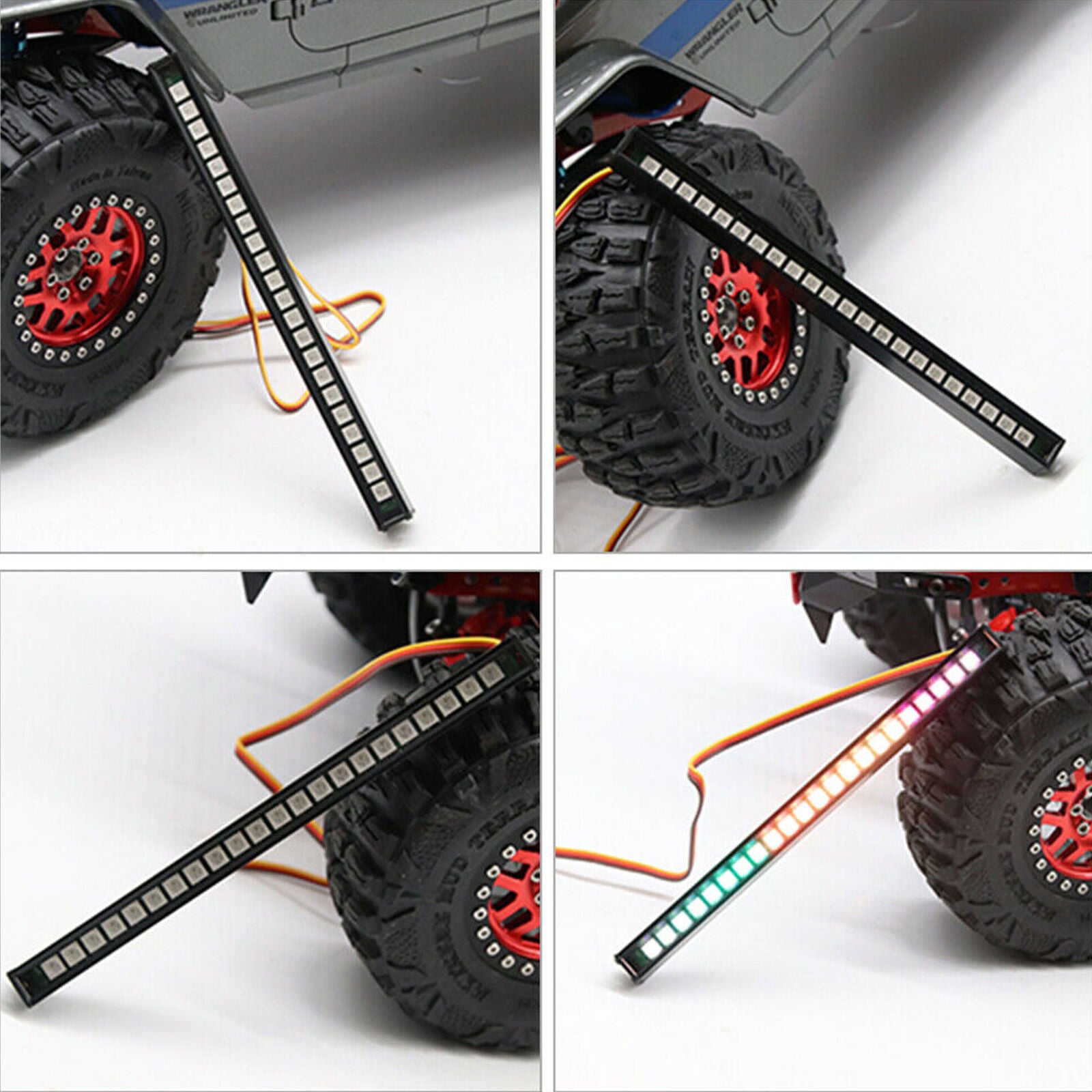 Colorful 18 LED Light Lamp Roof Bar For 1/10 SCX10 RC Crawler Car Traxxas TRX4