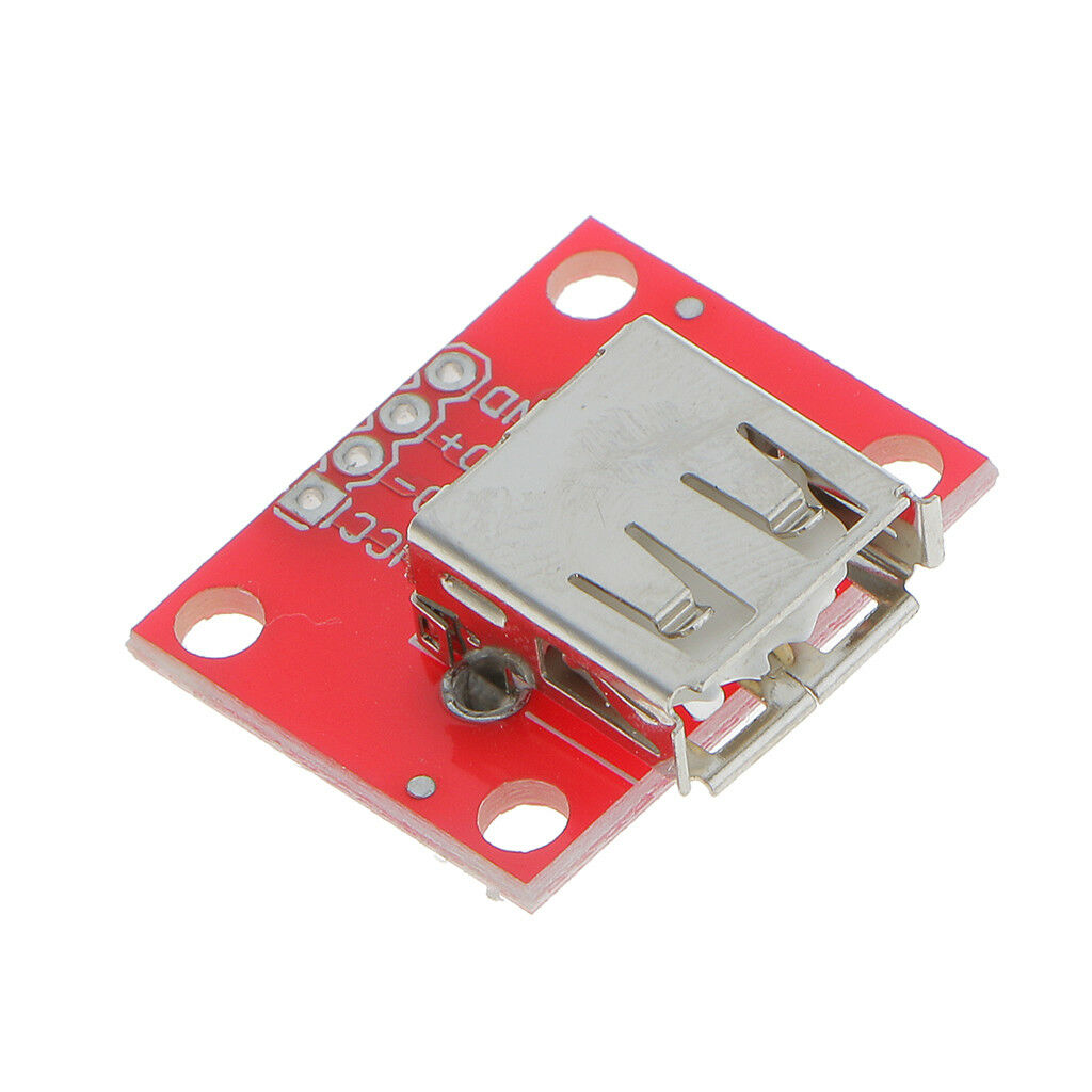 2Pack 5V USB A Female Breakout Board Power with 2.54mm Header