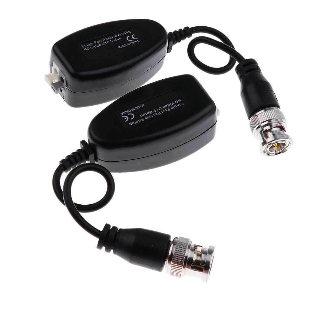2Pcs Single Port Passive Analog HD Video UTP Balun for HD-CVI/TVI/AHD Camera