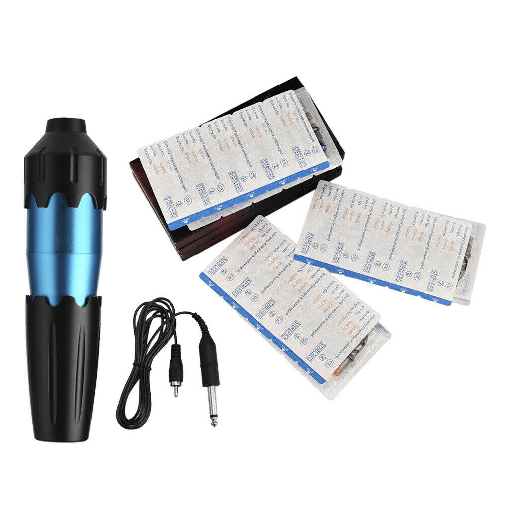 Powerful Rotary Tattoo Body Art Microblading Pen 30pcs Needles Supply Set