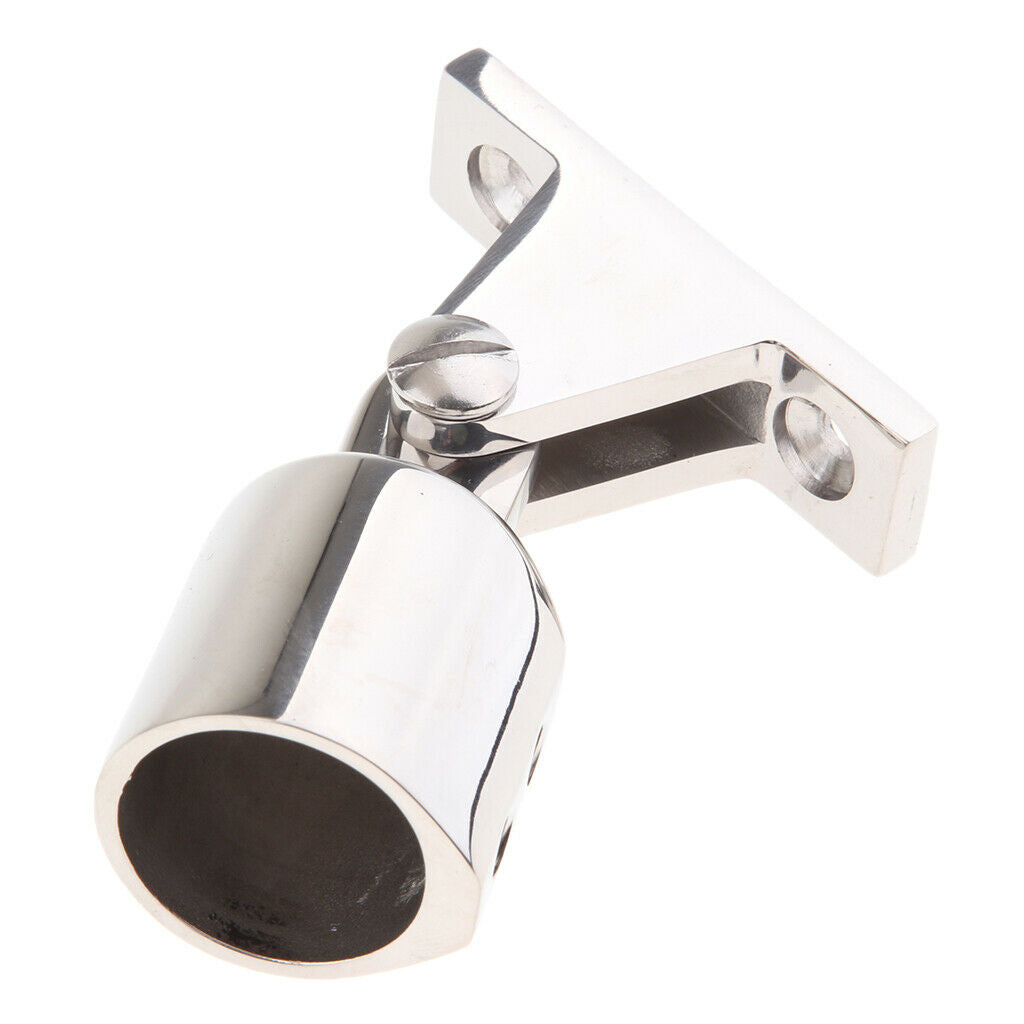 Durable Deck Hinge Bimini Top   Tube 1 inch Eye End for Boat Yacht, Polished