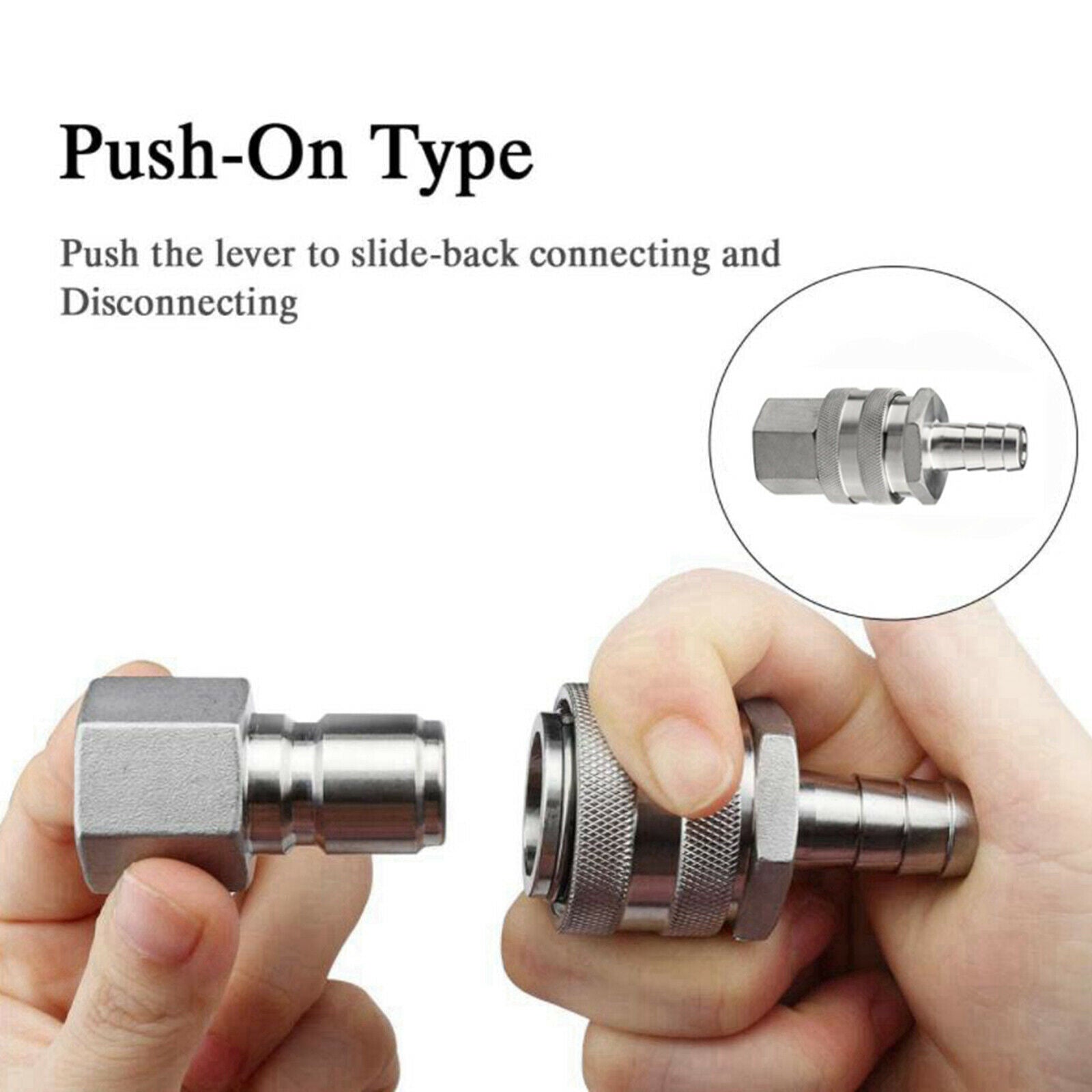 1/2'' MPT Male Barb Female Beer Quick Disconnect Connect Set Homebrewing