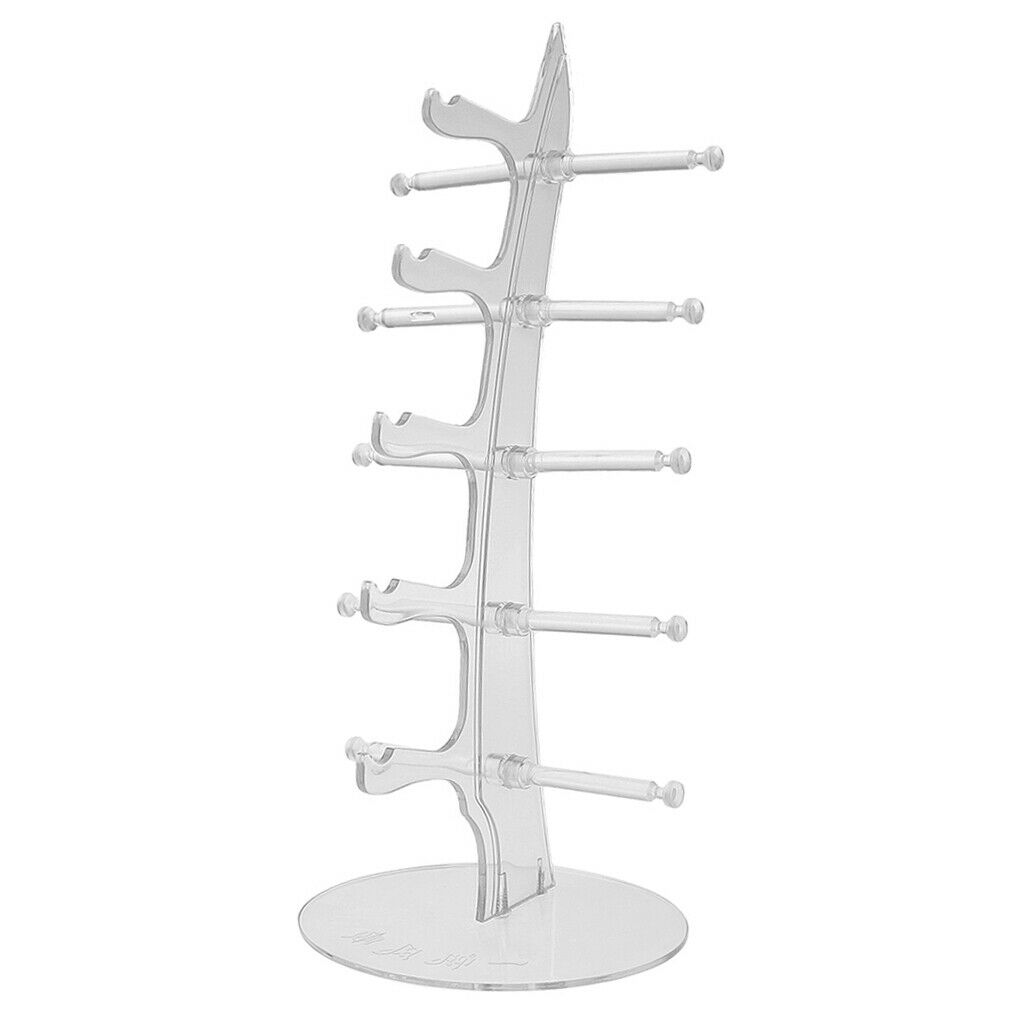 2 Pieces 5 Pair Eyewear Eyeglass Rack Tabletop Display Stand Holder 5 Layer