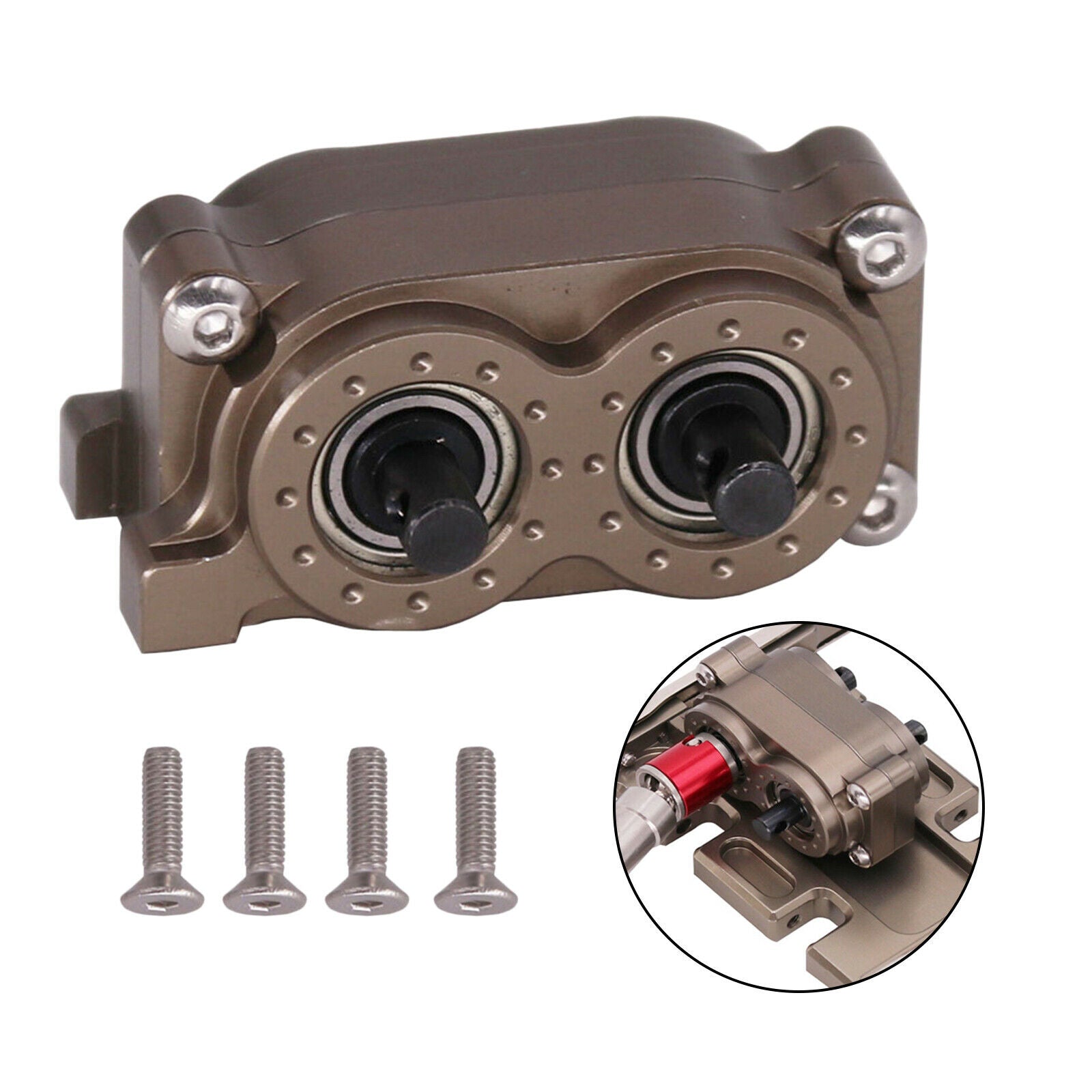 Transfer Case Fit for SCX10 90046 1:10 Off-Road RC Crawler Accessory Parts
