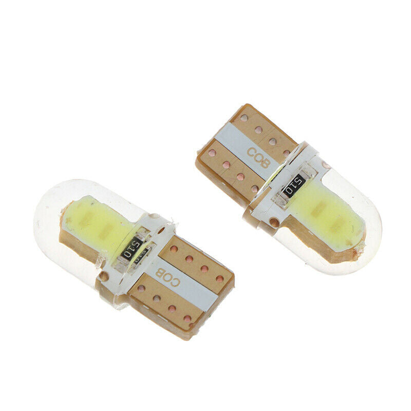 5Pcs T10 194 168 W5W LED COB Bulb 4 SMD Silica Super Bright License Light.l8