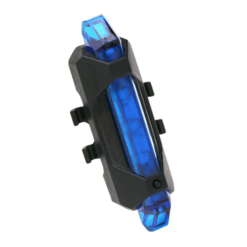 Pack of 2 Bike LED Rear Light Cycling Taillight USB Rechargeable Red+Blue