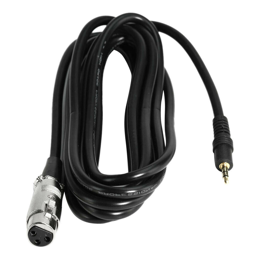 Audio Cable XLR 3-Pin Female to 1/8 3.5mm Stereo Male Microphone Audio Cord
