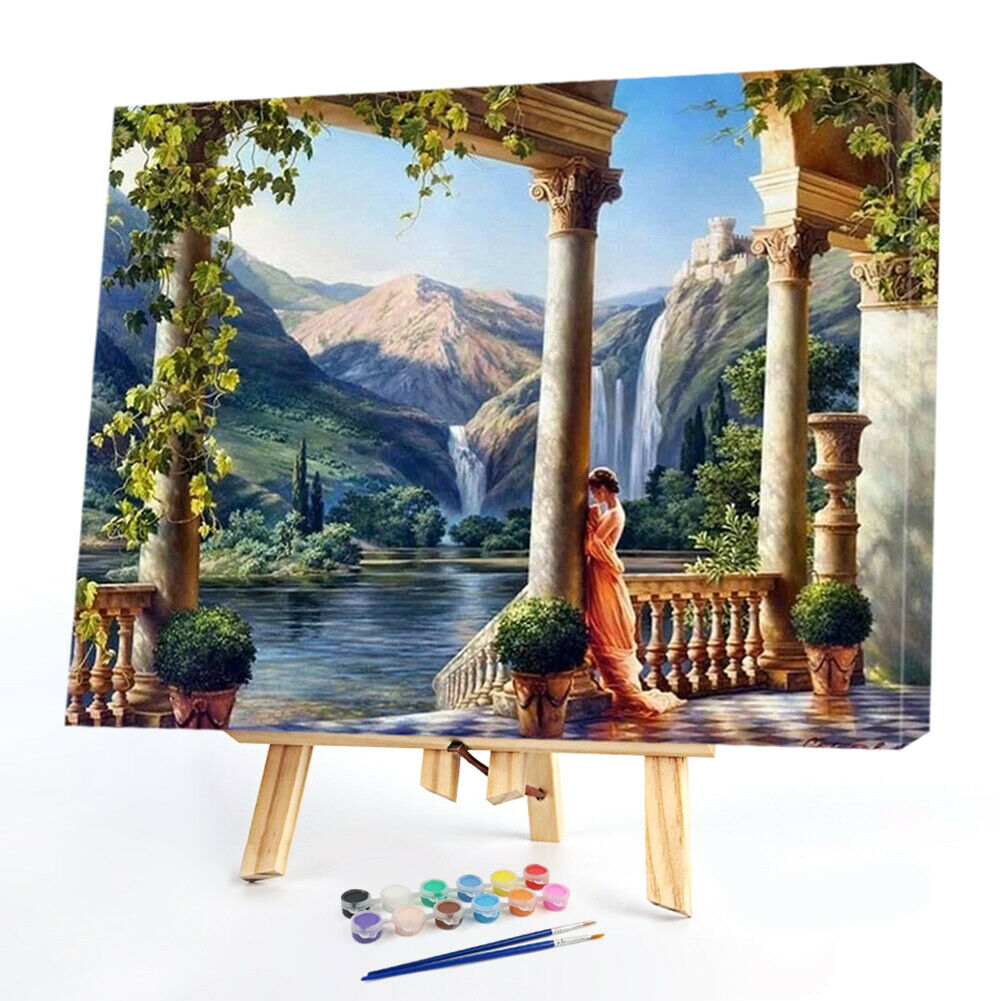 Painting By Numbers Kit DIY Manor Goddess Canvas Oil Art Picture Home Decor @