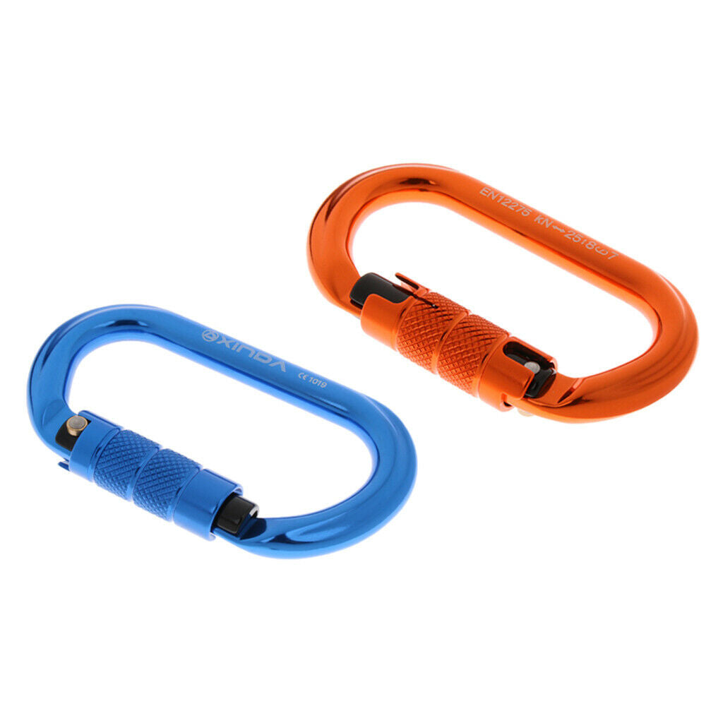 2Set Heavy Carabiner Climbing Hook Lock Buckle Keyrings Climbing Mountain