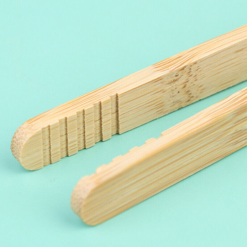 4pcs/set Food Pliers Kitchen Tongs Tea Bread Barbecue Supplies Bamboo Steak Clip