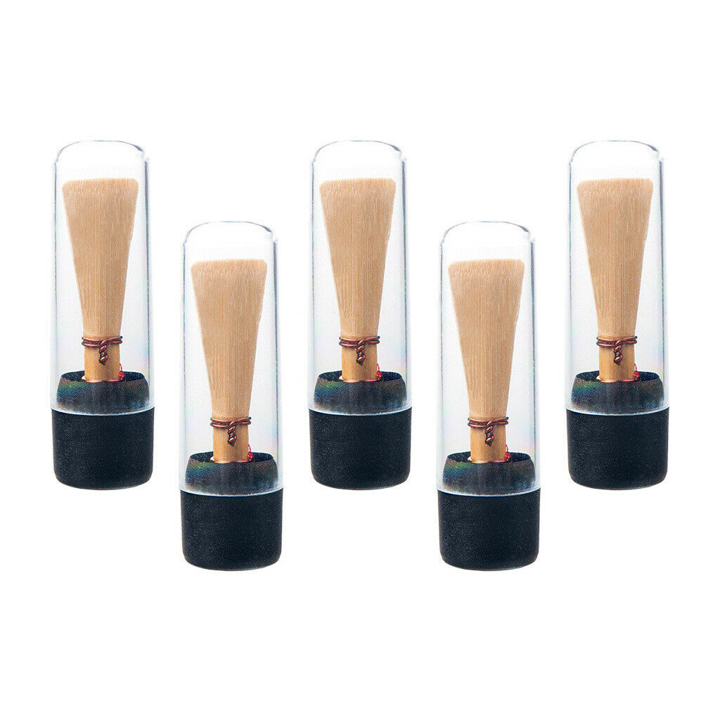 Lots 5 Handmade Medium Strength Bassoon Reed Red Line Transparent Tube Accs