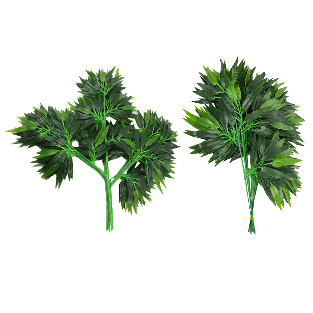24pcs Artificial Bamboo Plant Bush Plant Stems 50/65cm for Indoor Home Decor