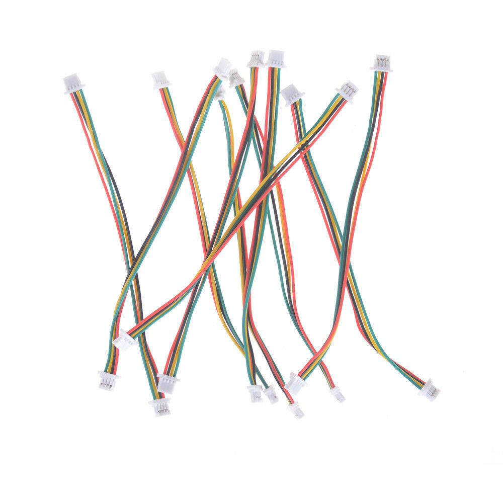 10 x Mini Micro SH 1.0mm 4-Pin JST Double Connector Plugs Wires Cables 10.l8