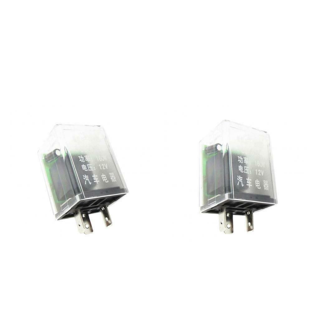 2 Pieces Car 12V 160W 3Pin Turn Signal Blink Light Electronic Flasher Relays