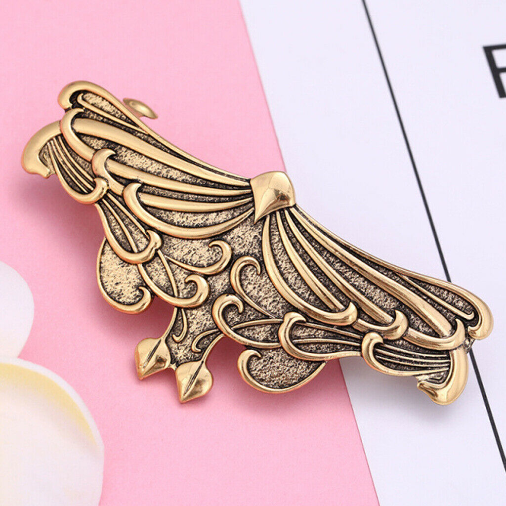 2 Pieces Viking Celtic Hairclip Girl Butterfly Metal French Barrette Jewelry