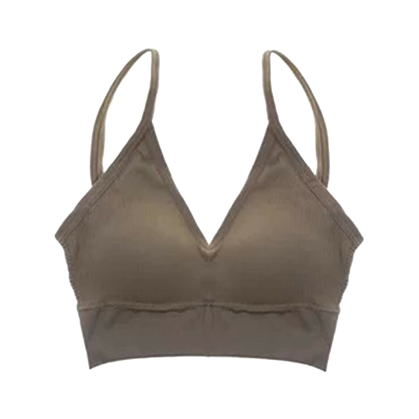3pcs Women's Sexy V Neck Padded Bralette Spaghetti Straps Vest Sport Bra
