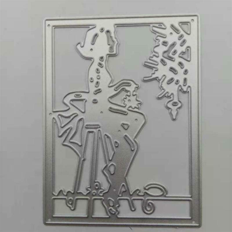 Girl Metal Cutting Dies Stencil DIY Scrapbooking Album Paper Card Template Mold