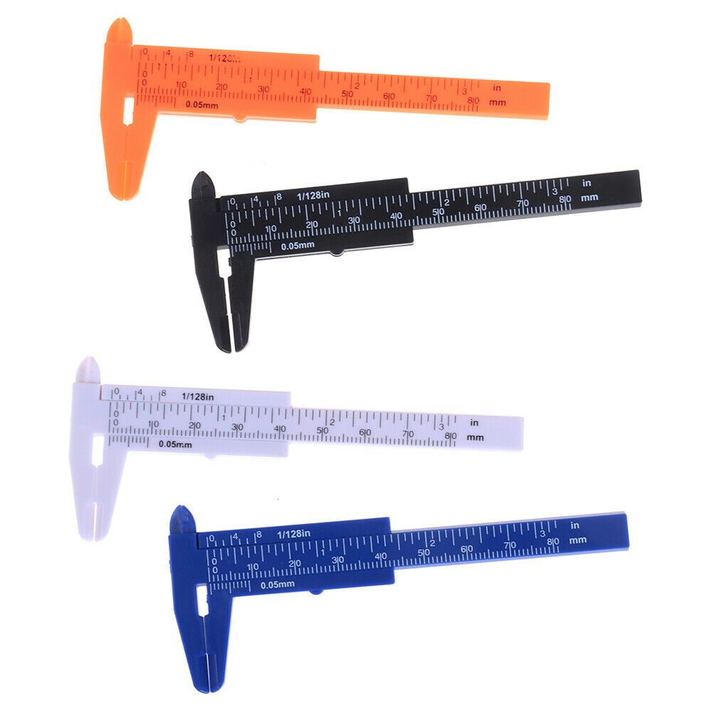 1pc Mini sliding vernier caliper plastic measure ruler gauge double scale .l8