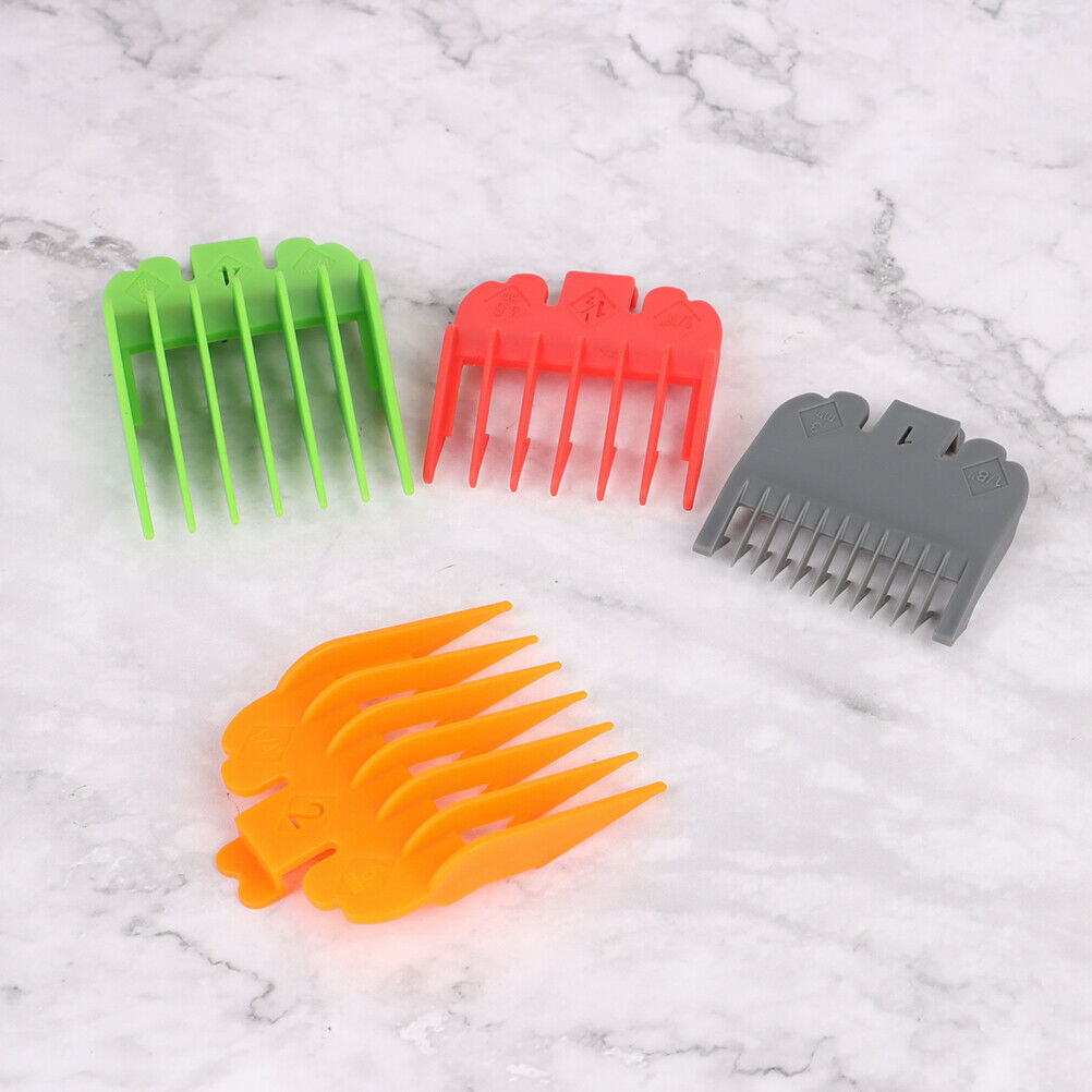 10pcs Barber Shop Styling Comb ts Clipper Hair Limit Comb Trimmer Attachm BW Kt