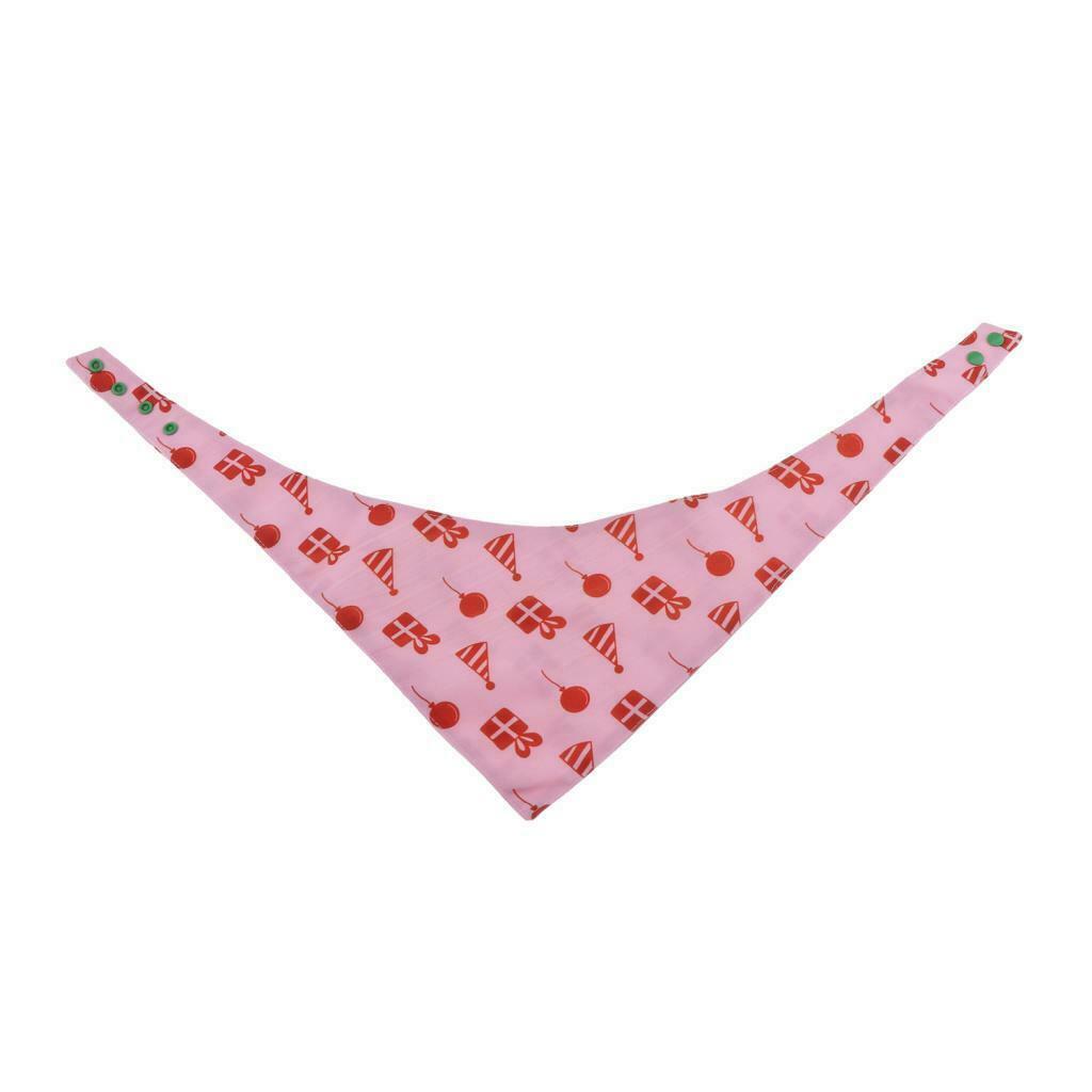 Dog Scarf Cat Washable Saliva Towel For Small Medium Dog Cat Kitten Pink-L