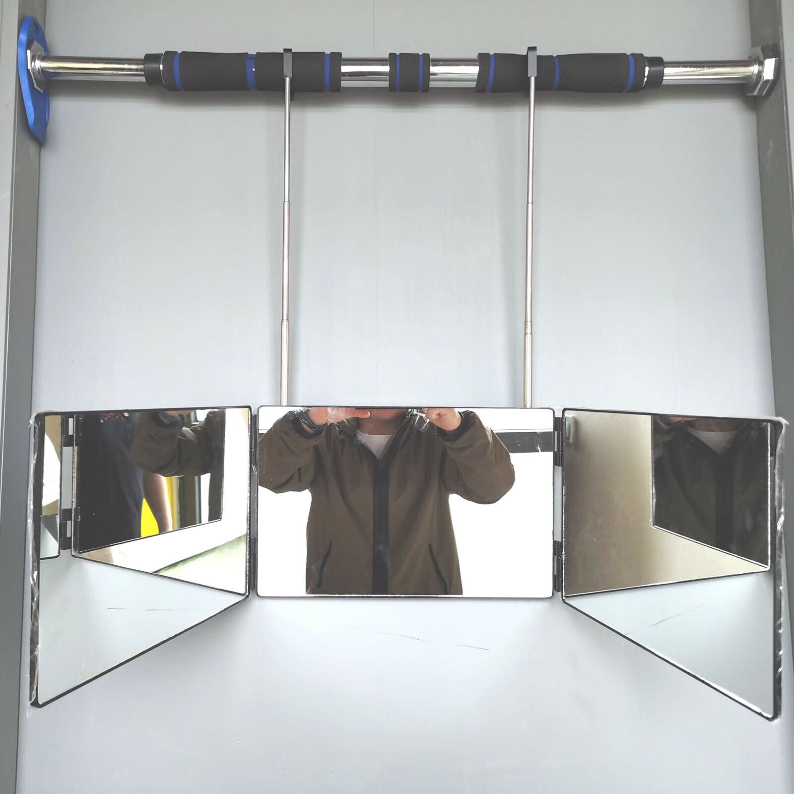 Self Hair Cutting 3 Way Mirror Trifold Mirror Tool Make-Up Mirror Glass