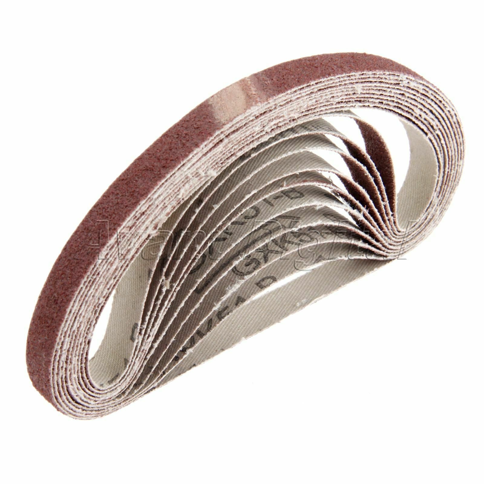 Aluminium Oxide 80# Grit Sharpening Belts Sander Abrasive Sanding Paper 10pcs