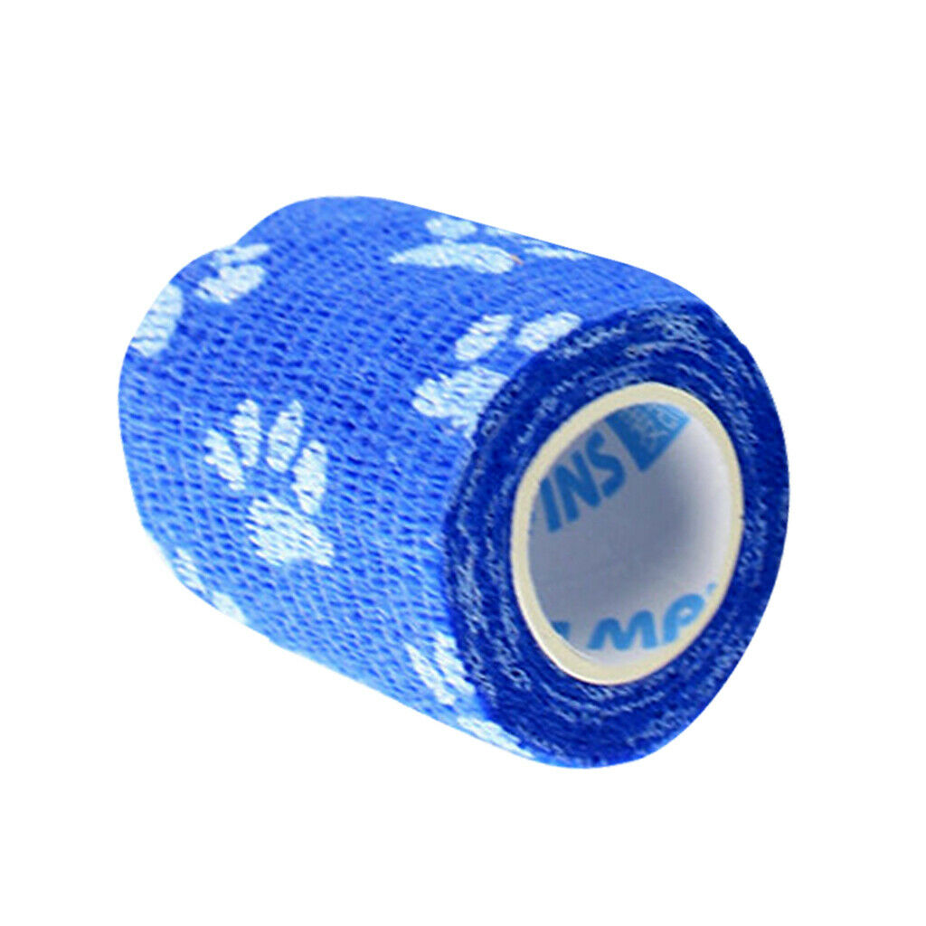 Cat, Dog, Pet Tying Bandage Gauze Tape Supply Wrap Horse Print Blue