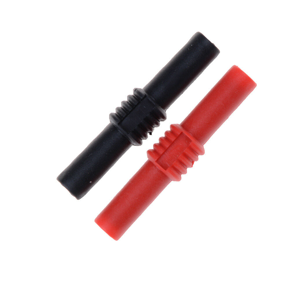 2pcs/set 4mm Female To Female Banana Coupler Plug Adapter Cable Connector .l8