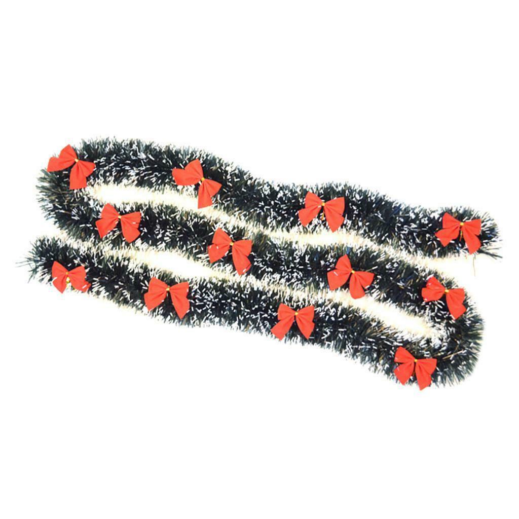 Christmas Garland Party Pine Tree Green Ribbon   Ornament Decorations-01
