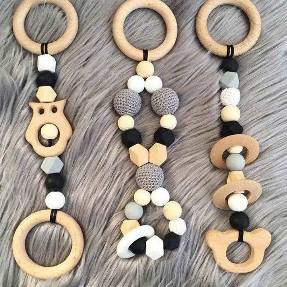 40Pcs Natural Wood Circles Beads Wooden Ring DIY Jewelry Making Crafts DIY