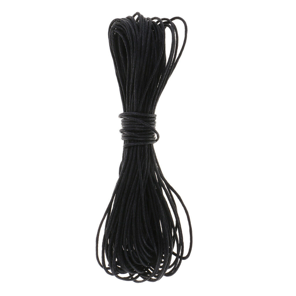 33yds Black Waxed Twist Rope Necklace DIY Charms Jewelry Making Cord