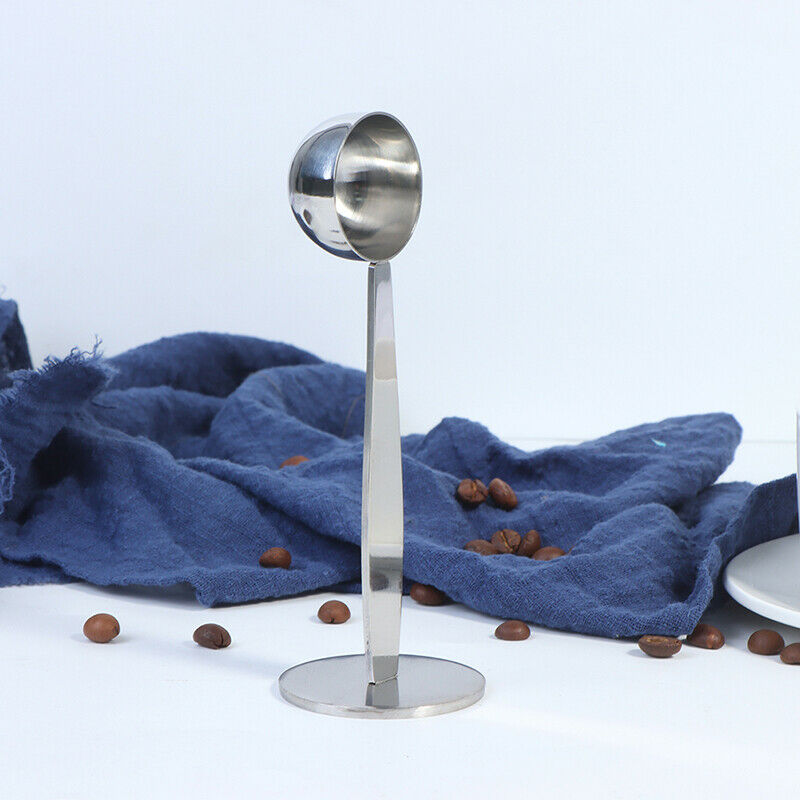 Dual-purpose Espresso Coffee Bean Spoon Measuring Scoop Coffee Tamper  LpC SJ