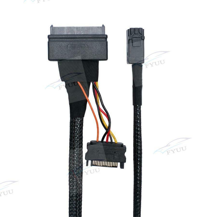 0.5M Mini SAS SFF 8643 to U.2 SFF-8639 15 Pin Female SATA Connector SSD Cable