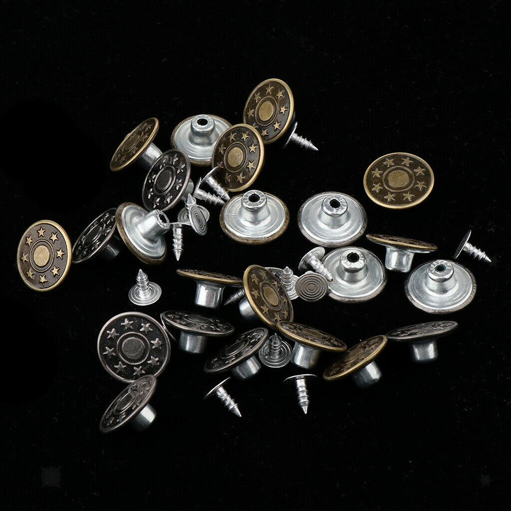 50 sets metal snap fasteners sewing buttons snap fasteners craft clothes