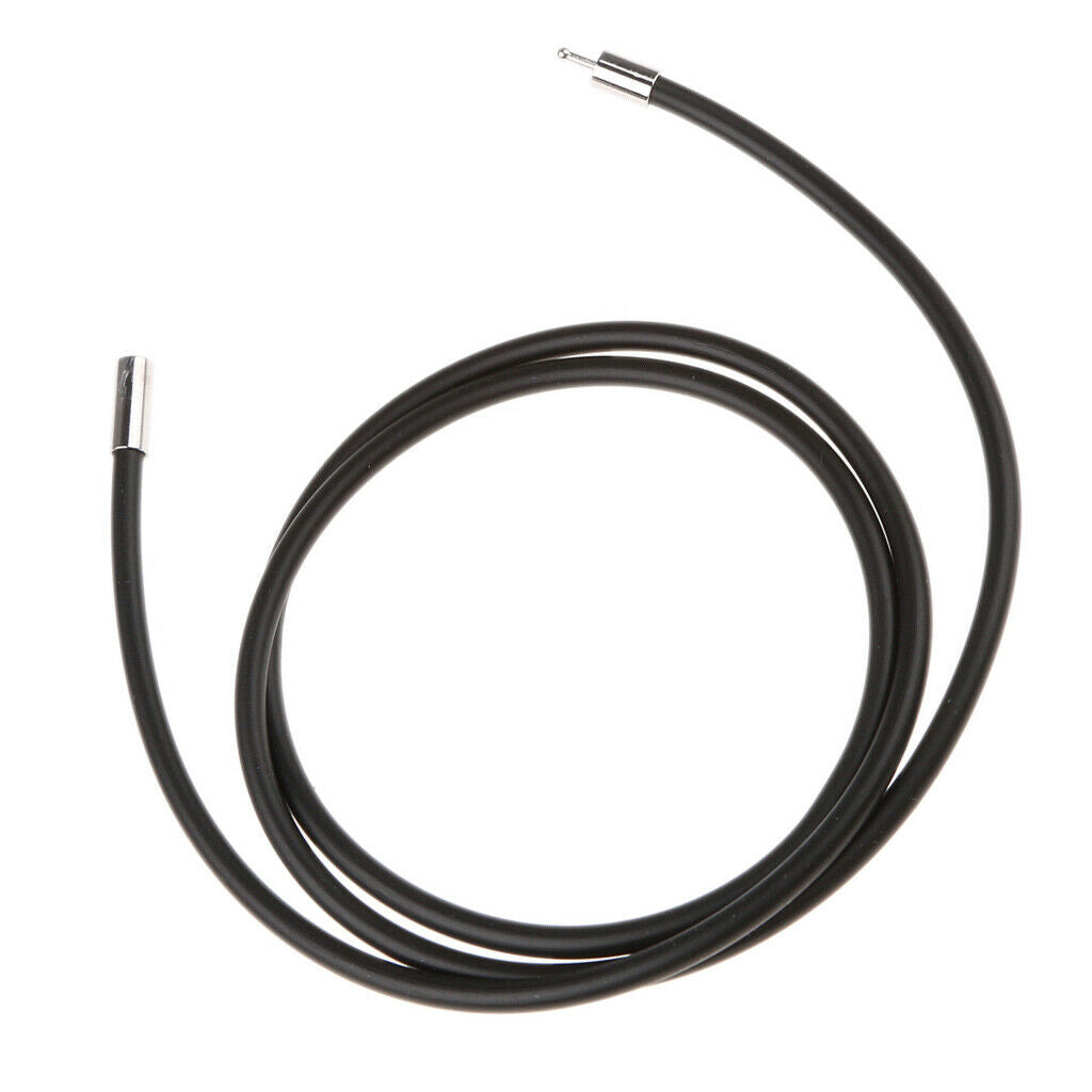 3pcs 3mm Black Silicone Rubber Necklace Chain Cord for Men Women 20" 22'' 24"