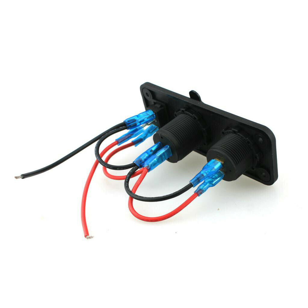 Waterproof Car Marine Boat Cigarette Lighter Socket & Voltmeter with Switch