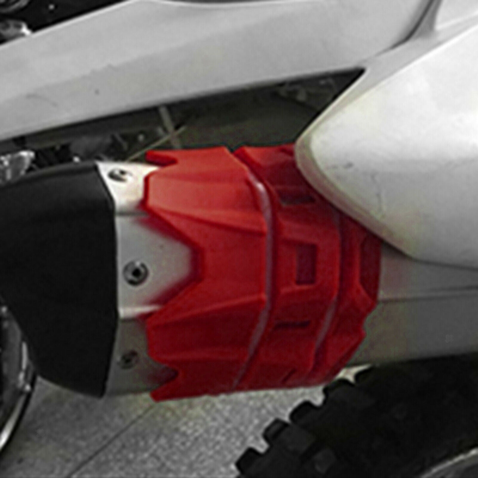 Motorcycle Exhaust Muffler Silencer Protector Exhasut System Motorcross Red