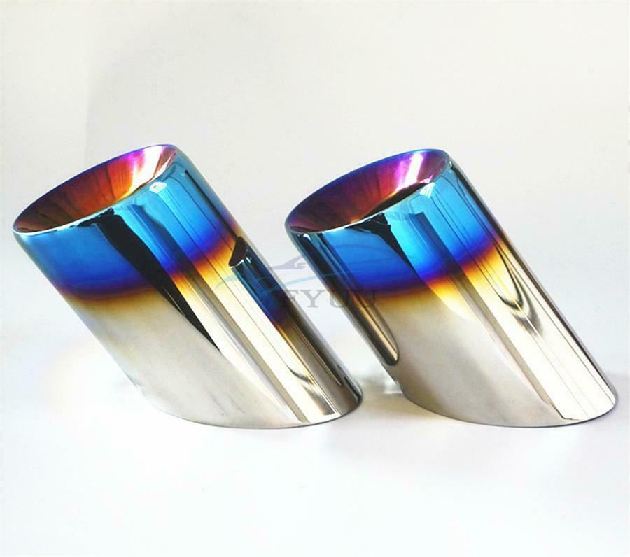 1× Angle Cut Toasted Blue Car Exhaust Tip For BMW F32 F33 N55 435i 440i 2014-Now