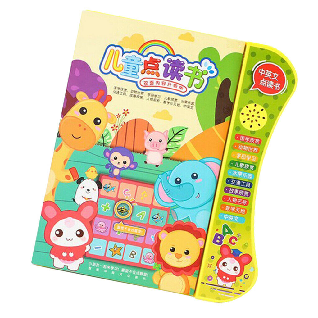 Cartoon Learning Machine Book Bilingual Reading Machine Language Sound Toys for