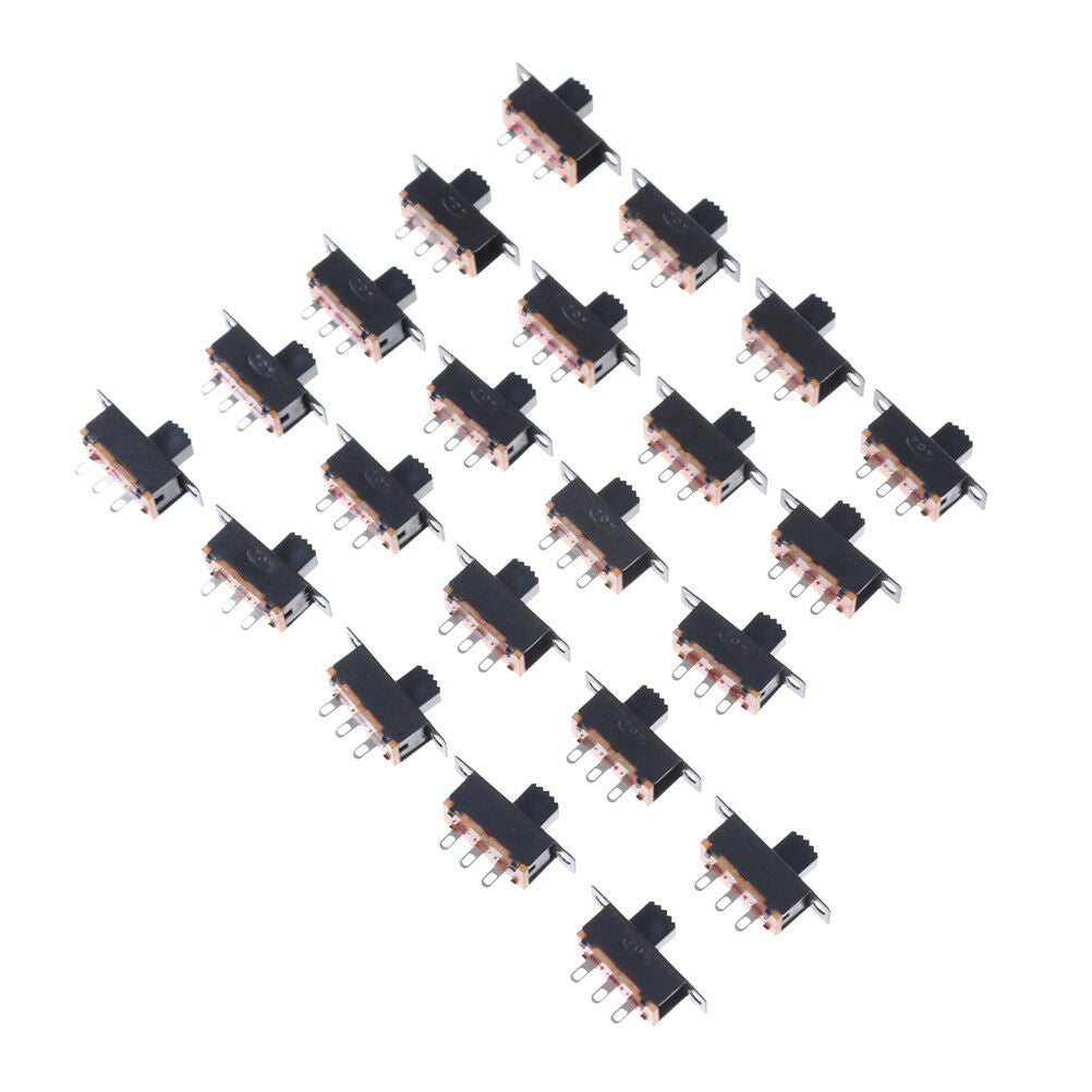 Black 20Pcs 5V 0.3A Ss12F32 Mini Spdt Slide Switch For Small Diy Power~ee W4 SJ
