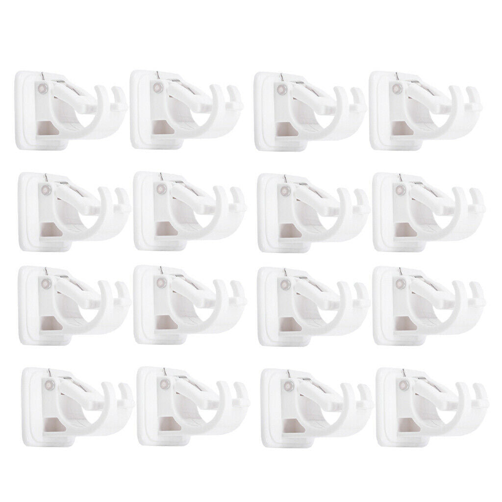 16Pack Curtain Rod Bracket Self Adhesive Drapery Holders Wall Bracket Hooks